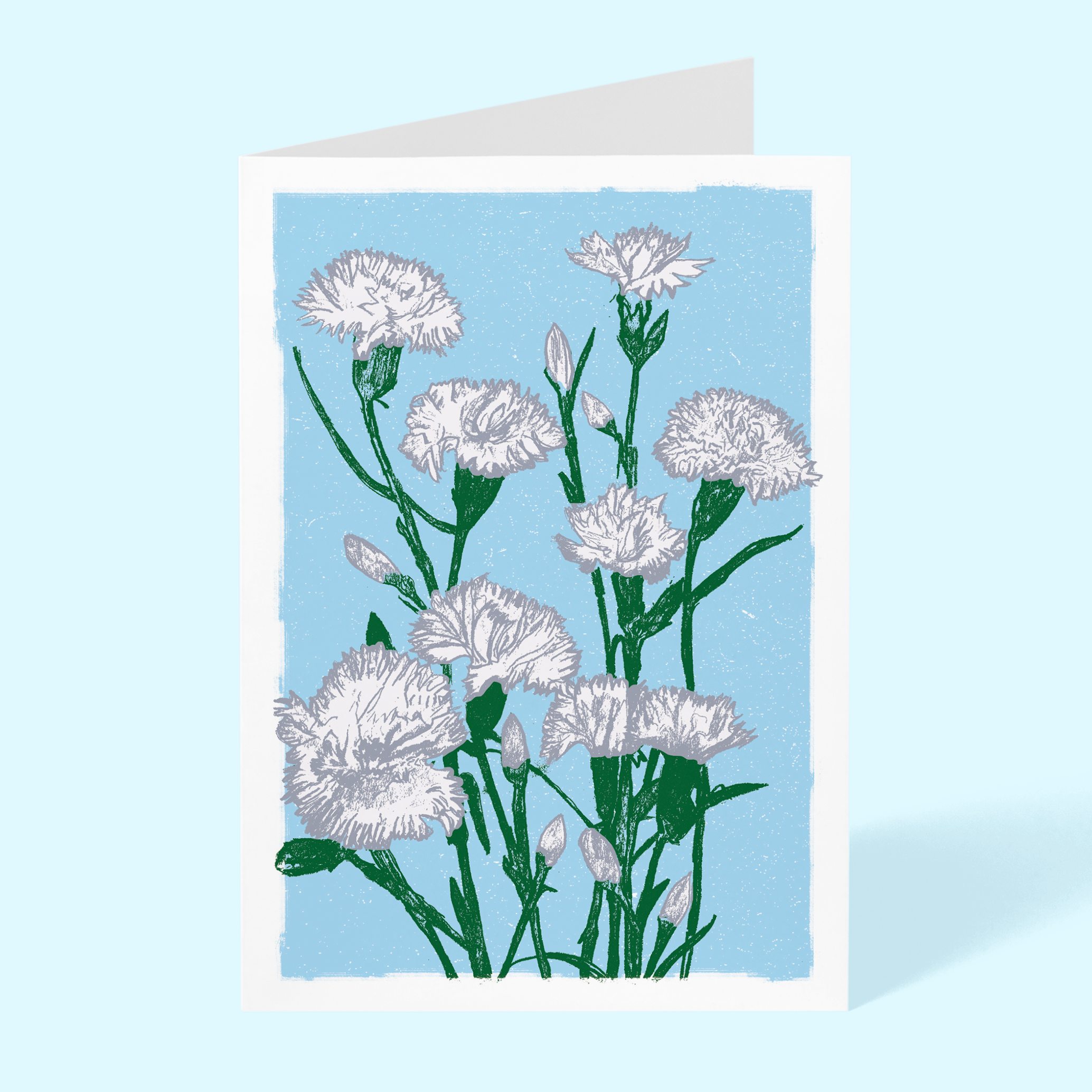 Carnations Blank 5"x7" Greeting Card