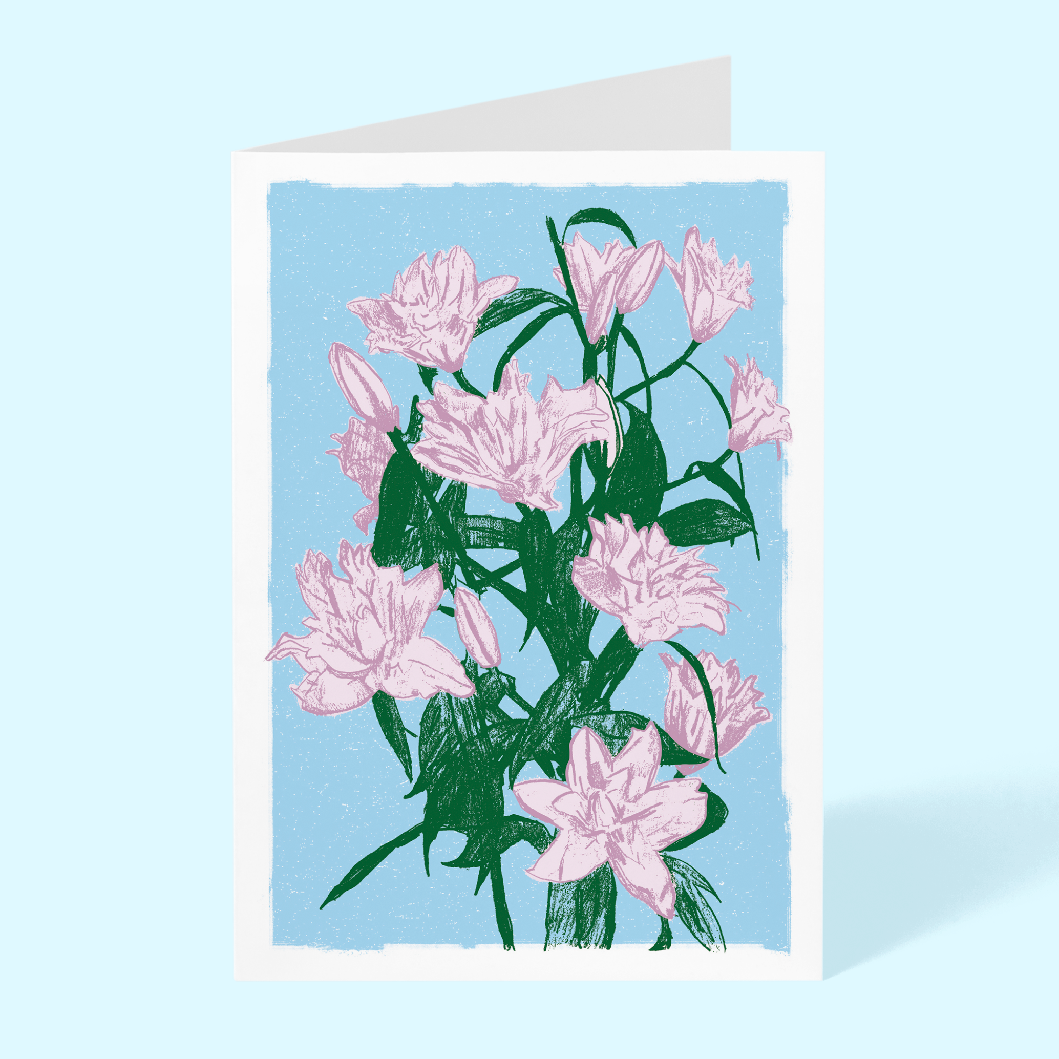 Lillies Blank 5"x 7" Greeting Card