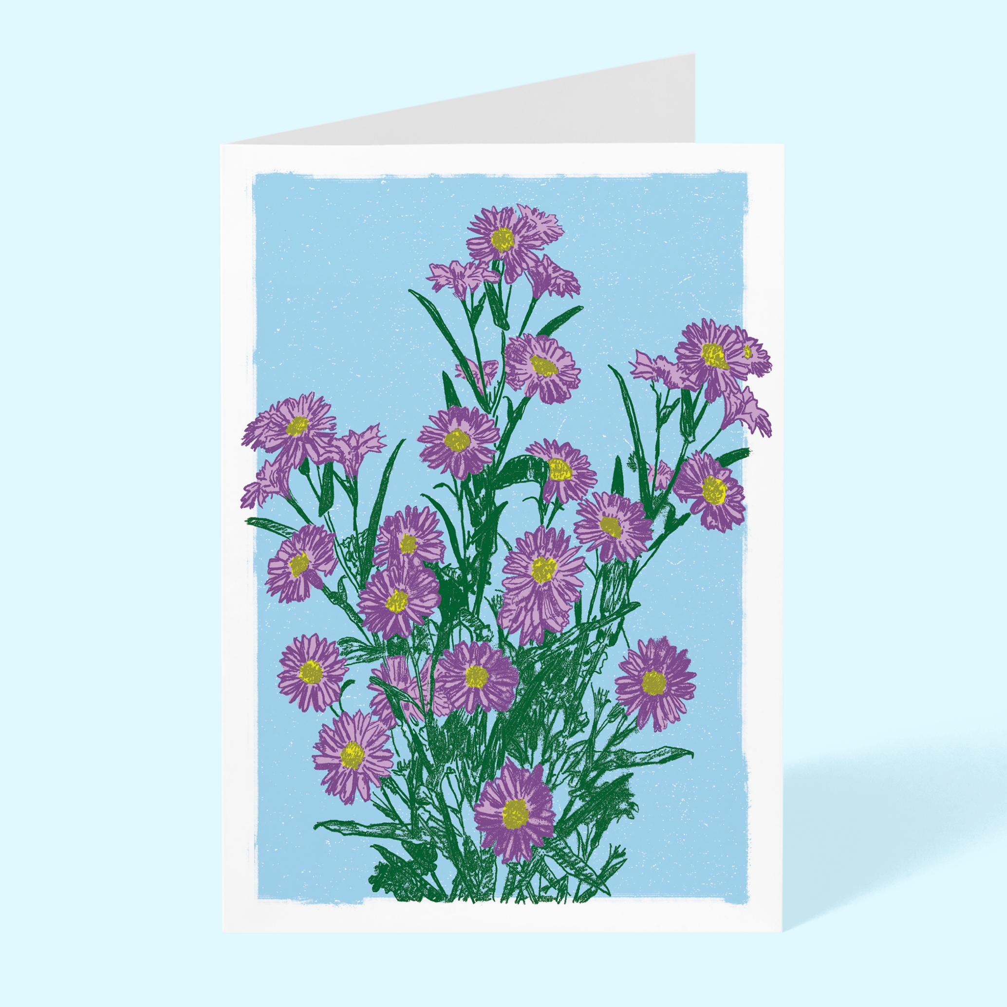 Aster Blank 5"x 7" Greeting Card