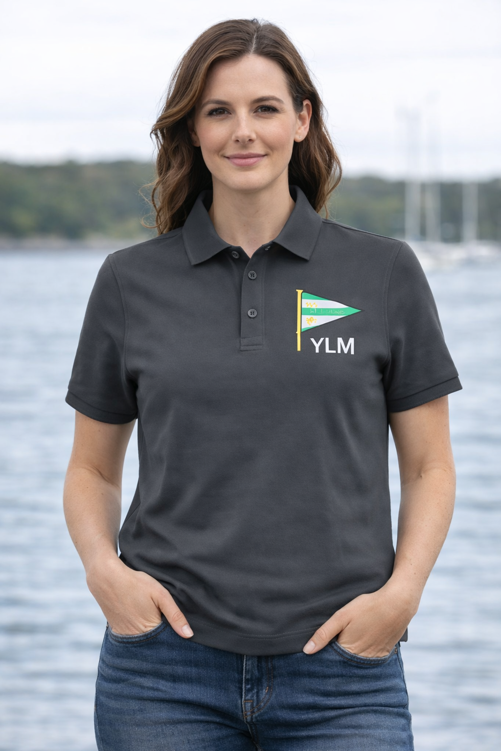 Polo-Shirt Wimpel gestickt