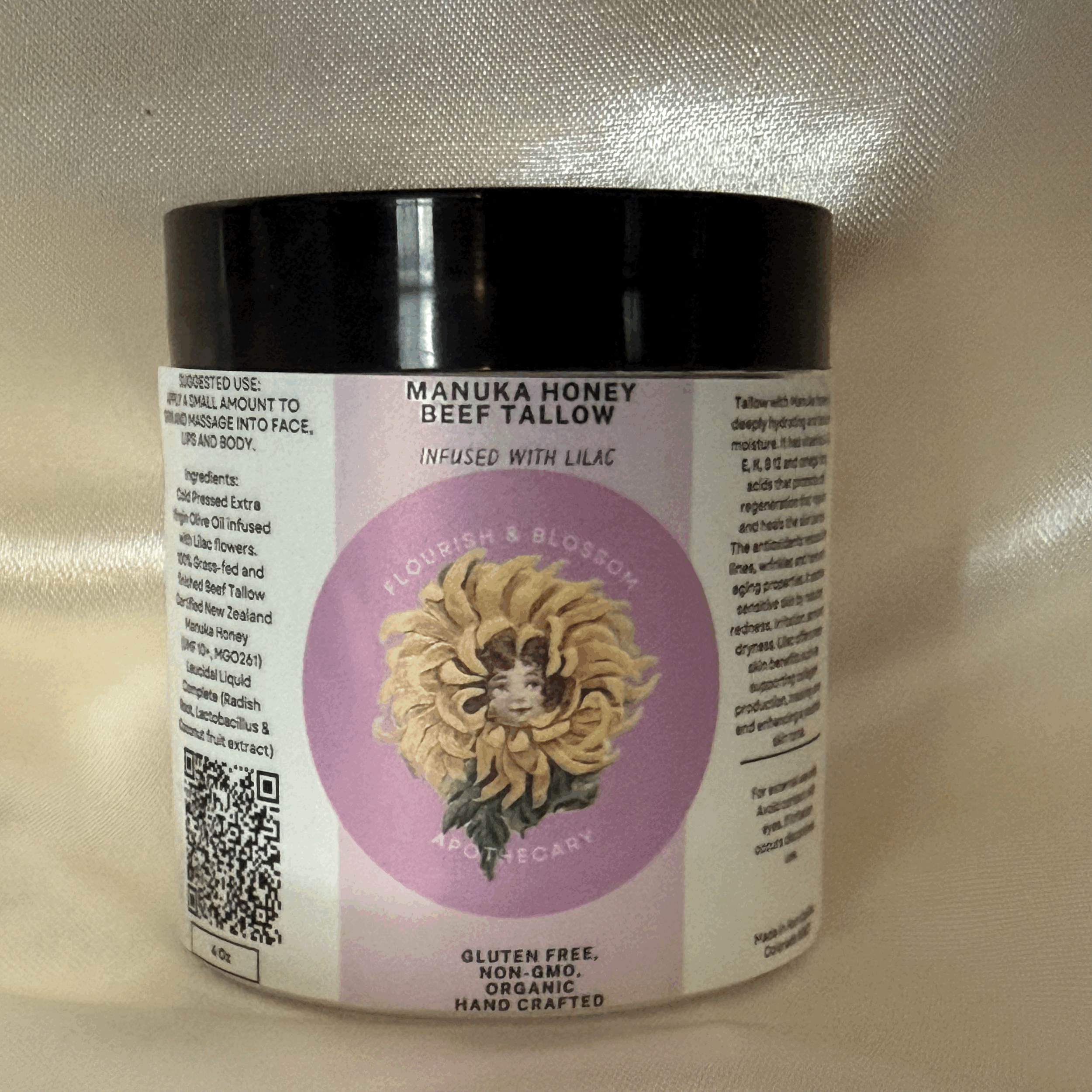 Manuka Honey Beef Tallow infused with Lilac