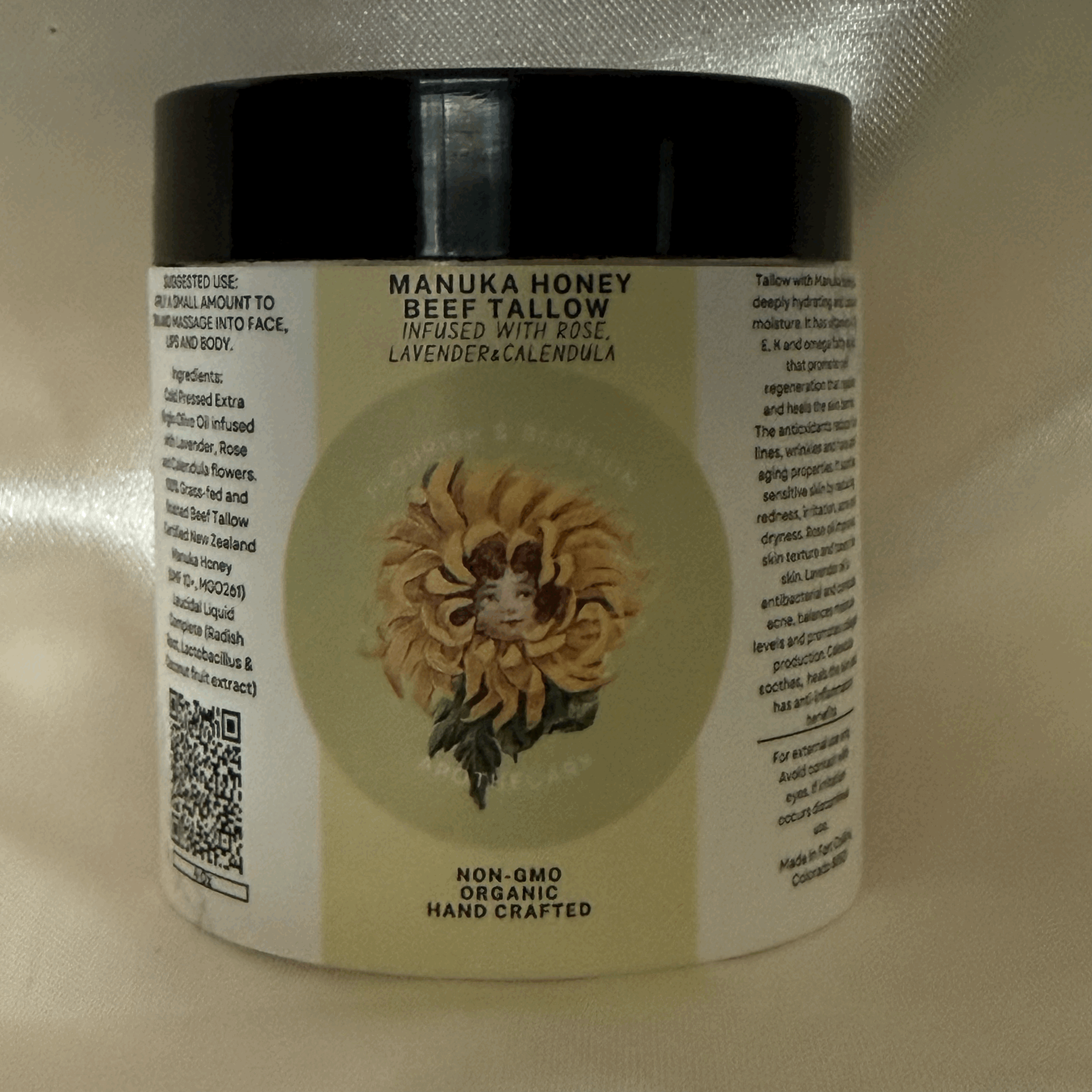Manuka Honey Tallow Infused with Lavender, Rose and Calendula