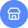 Icon of a storefront or shop with an awning