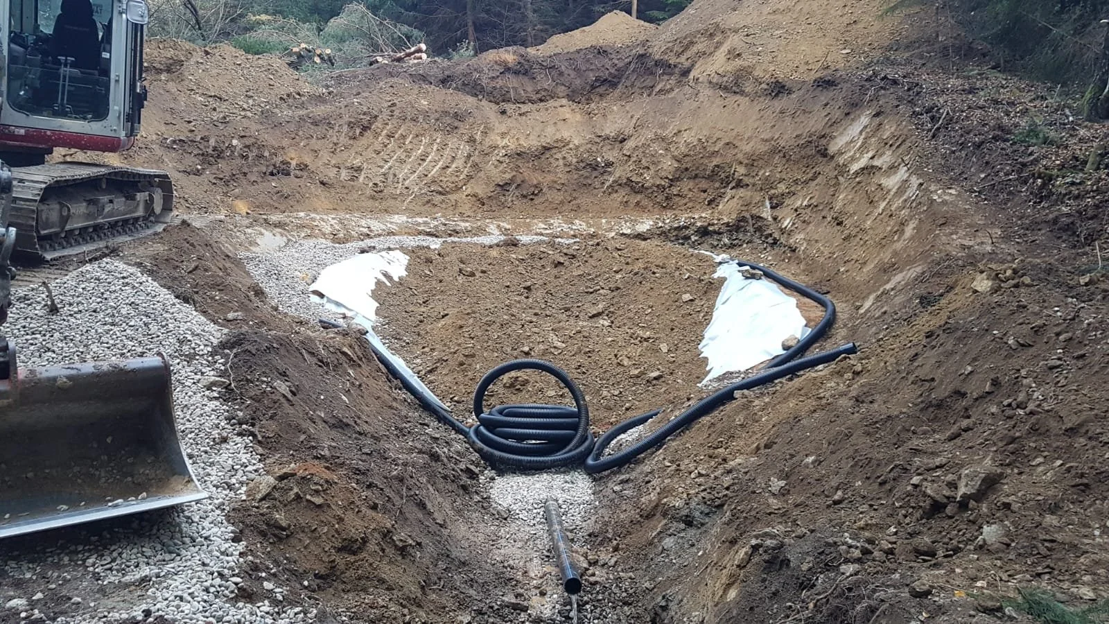 Bauarbeiter im Erdarbeiten Bereich