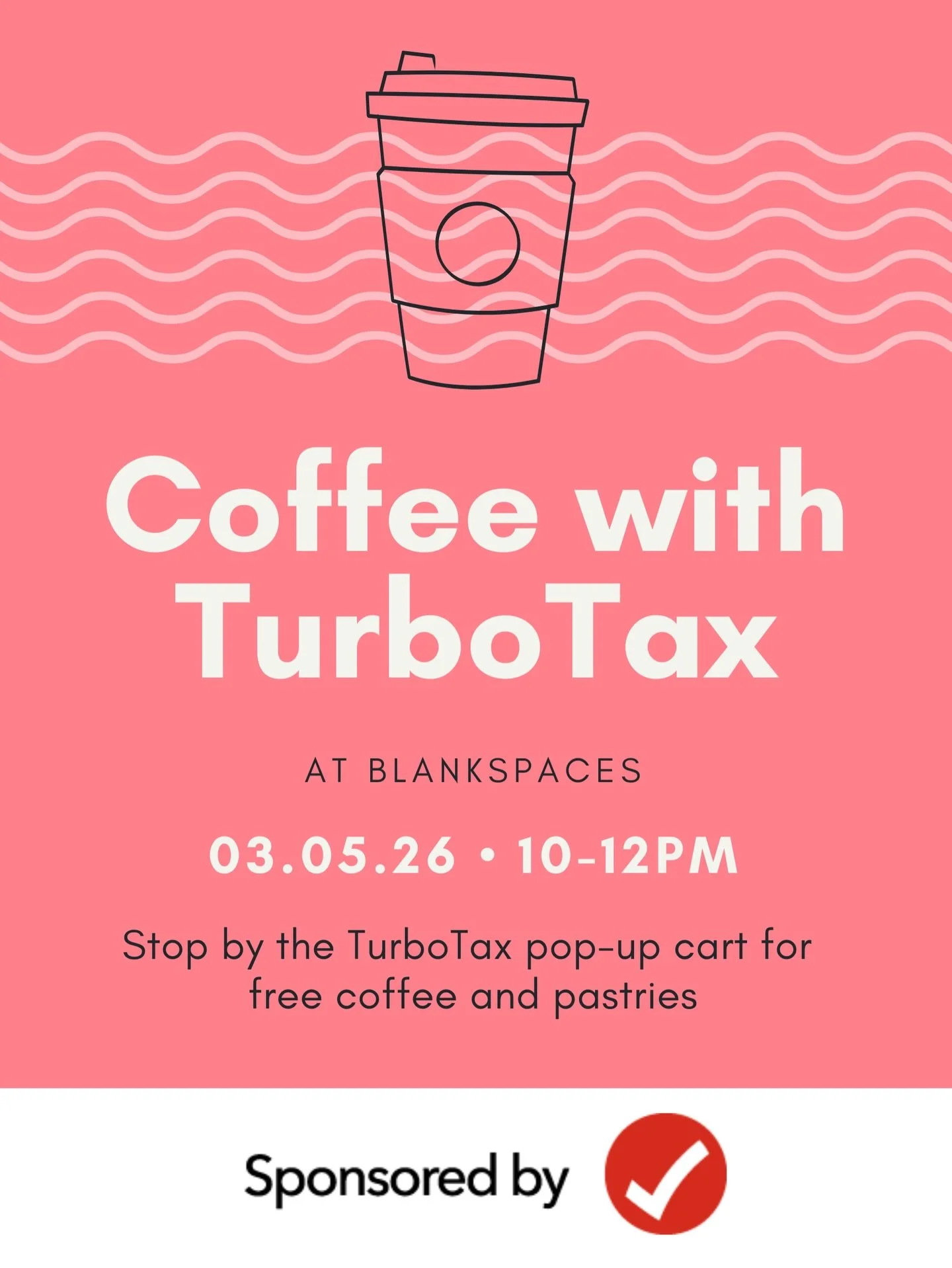 Taxes are brewing&hellip; ☕ Lucky for you, so is the coffee.

Stop by tomorrow for some free coffee, pastries, and conversation. 

📍 BLANKSPACES Culver City
⏰ 10&ndash;12 tomorrow
🥐 Free coffee + pastries