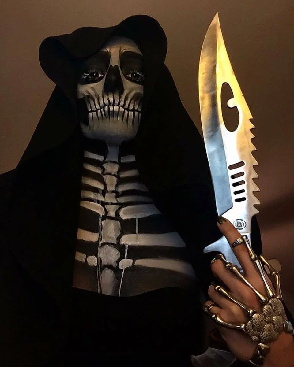 grim reaper makeup, skeleton makeup, SLO makeup artist