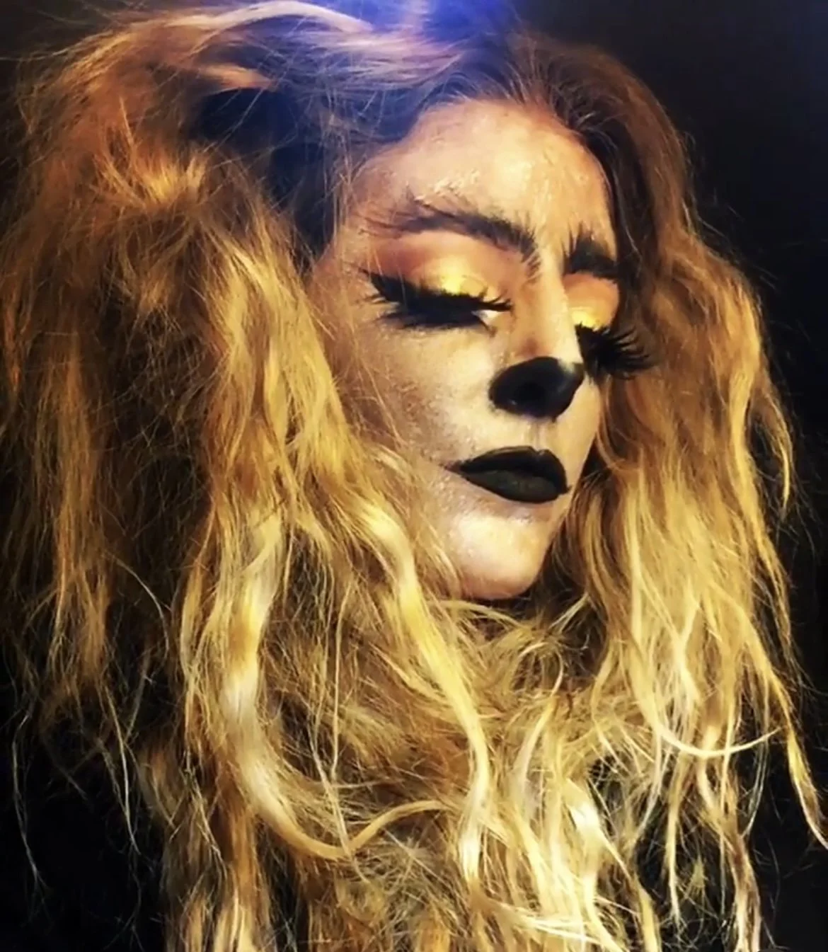 Lion lioness makeup San Luis obispo halloween makeup artist 