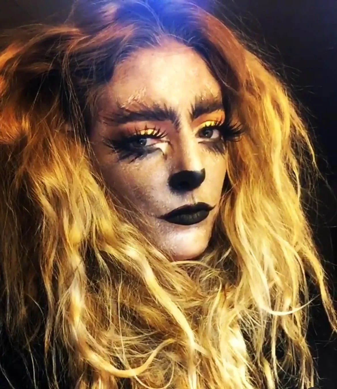 lioness makeup San Luis obispo halloween makeup artist 