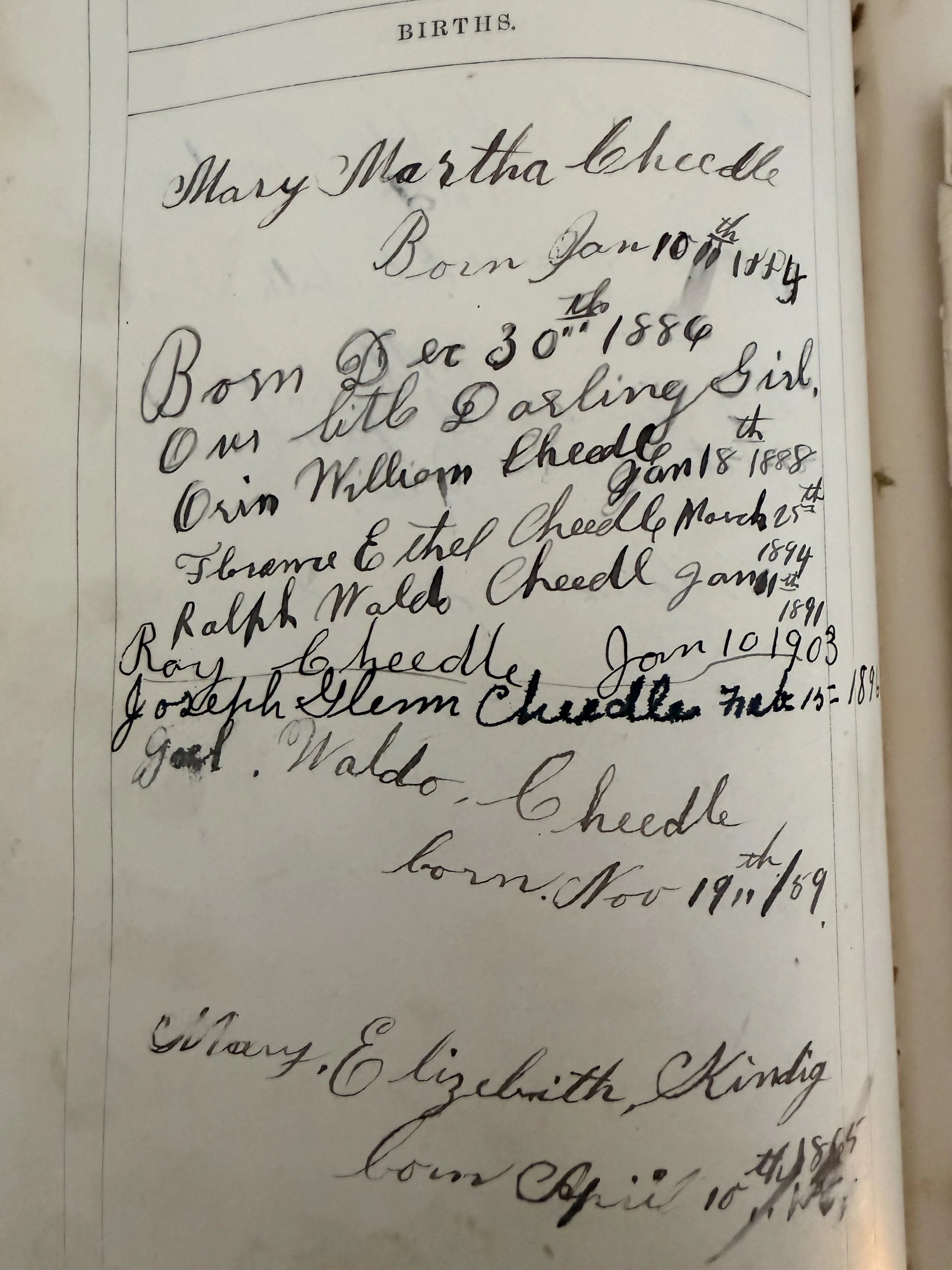 Family Bible 2. This website is run by relatives of Joseph Glenn Cheedle, 2/15/1896-1/6/1969. 