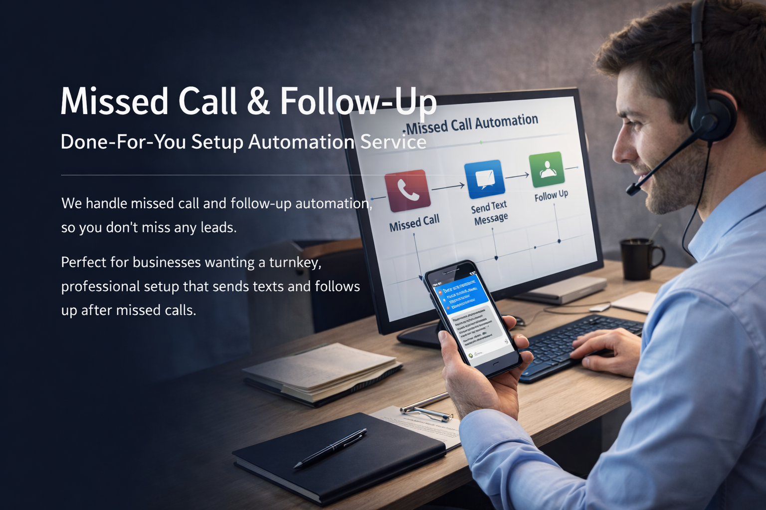 Missed Call & Follow-Up - Done-For-You Setup Automation Service