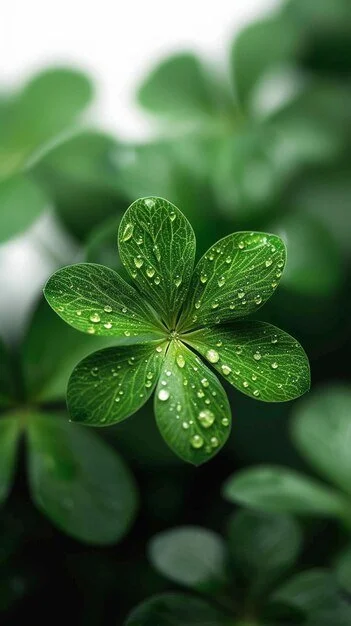 Close-up of a green plant with water droplets on its leaves