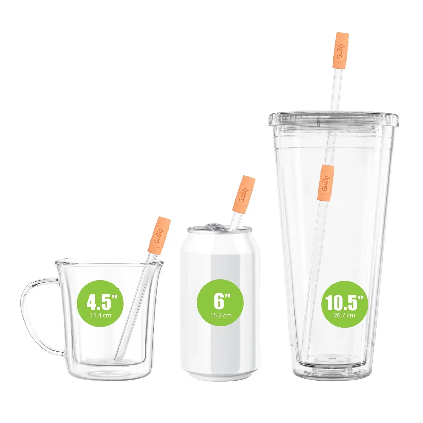 Adjustable Glass Re-Usable Straws