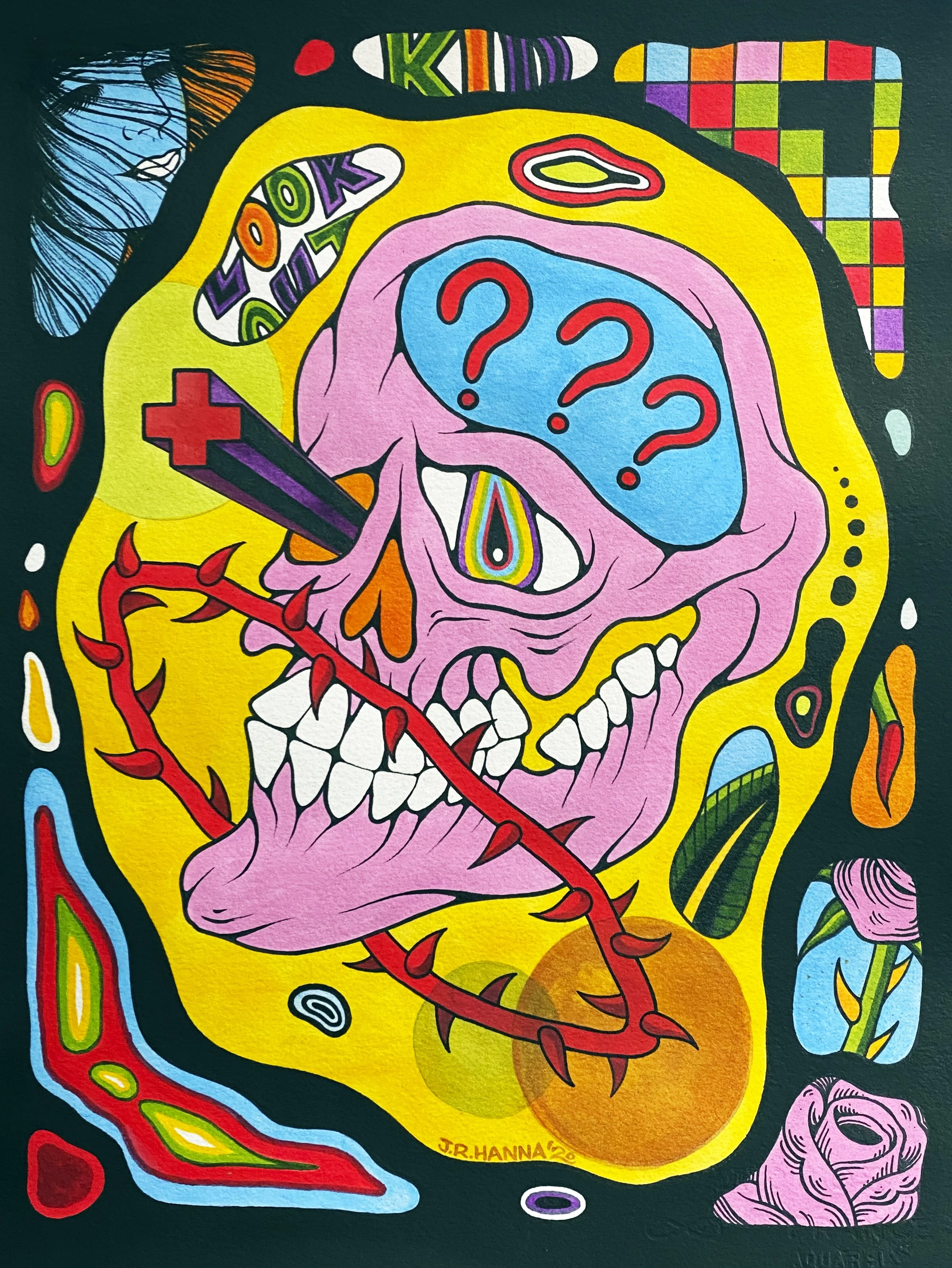 Look Out Kid - Acrylic on paper.