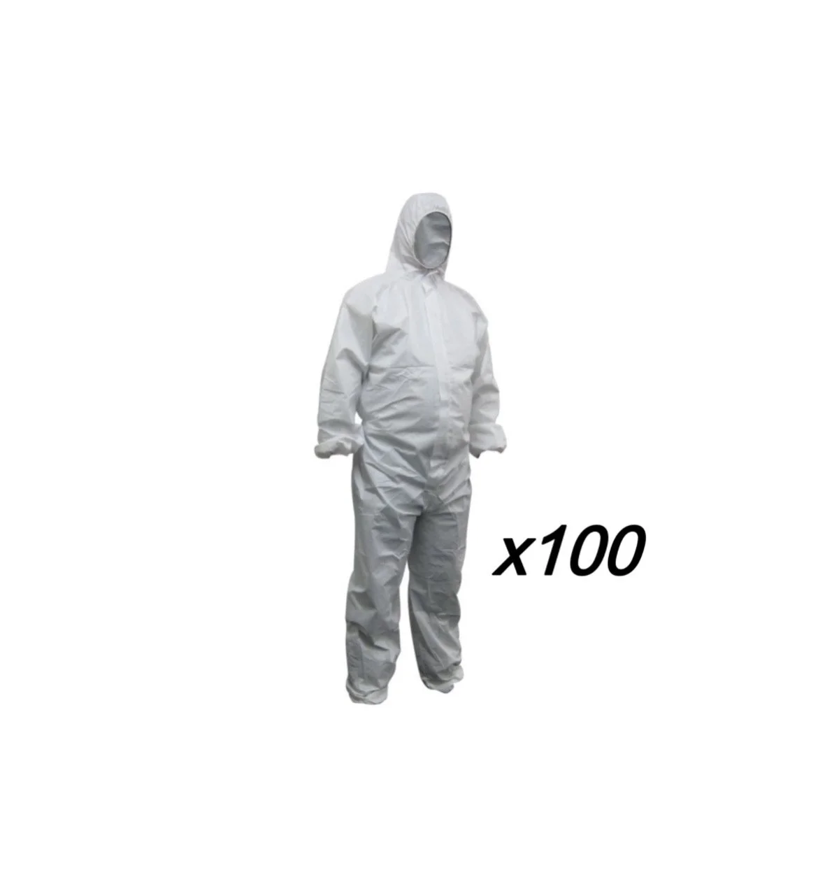 Maxisafe White Polypropylene Disposable Coveralls (x100)