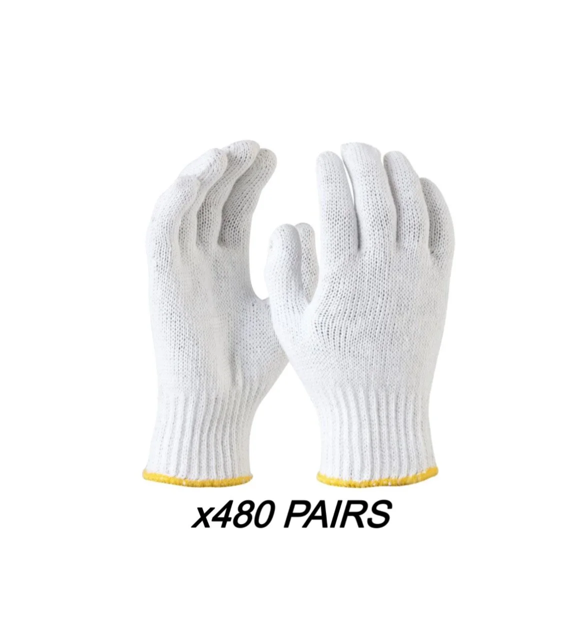 Maxisafe Bleached, Knitted Poly Cotton Liner Glove (x480 PAIRS)