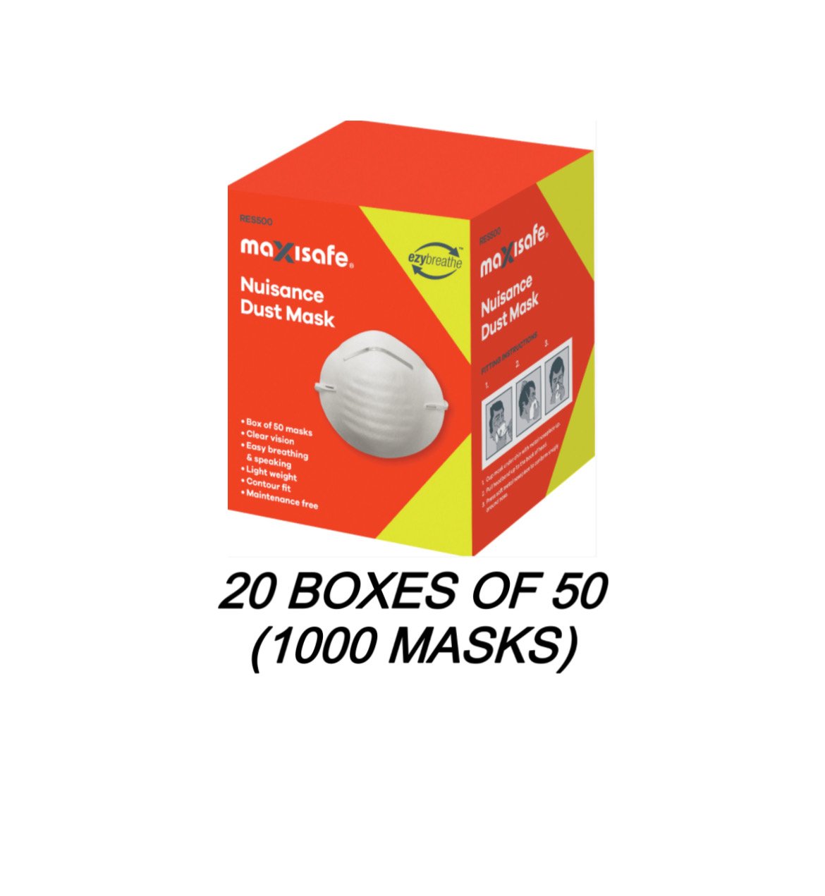 Nuisance dust mask - box of 50 (x20 boxes)