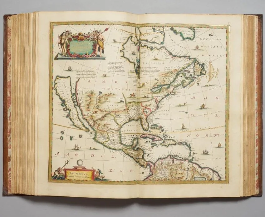 Atlas Minor by Nicolaes Visscher for a blogpost about Hispanic Heritage Month Activities