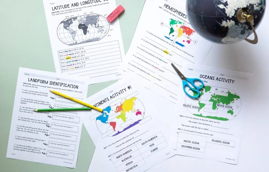 Globally Taught's World Geography Unit Sample Activities and Projects