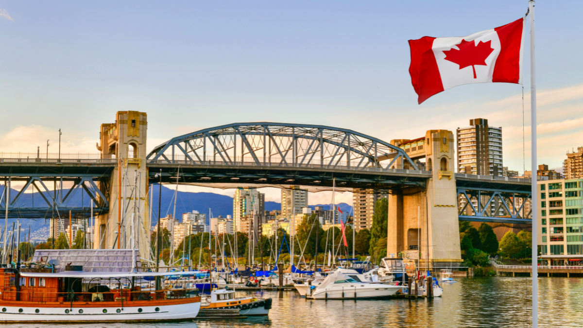 Ferry boat docked on Granville Island in Vancouver, Canada