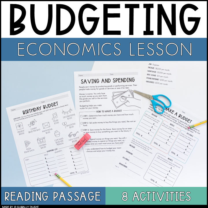 Budgeting, Spending, and Saving Lesson - Creating a Budget Activities