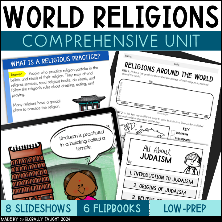 World Religions Unit for 2nd–4th Grade | 6 Major World Religions