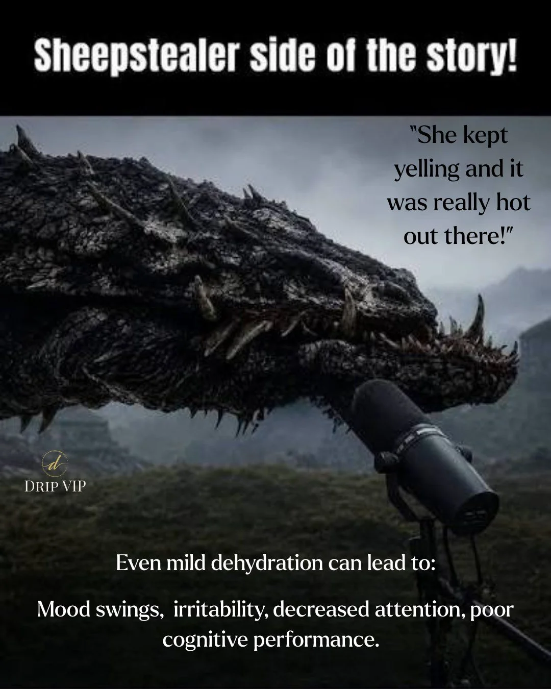 Don't wait to BURN OUT! If your feeling sluggish, easily annoyed, or finding it hard to focus, then you are probably already mildly dehydrated. Book now before you lose your cool.
#hotd #sheepstealer #notguilty #dripvip
