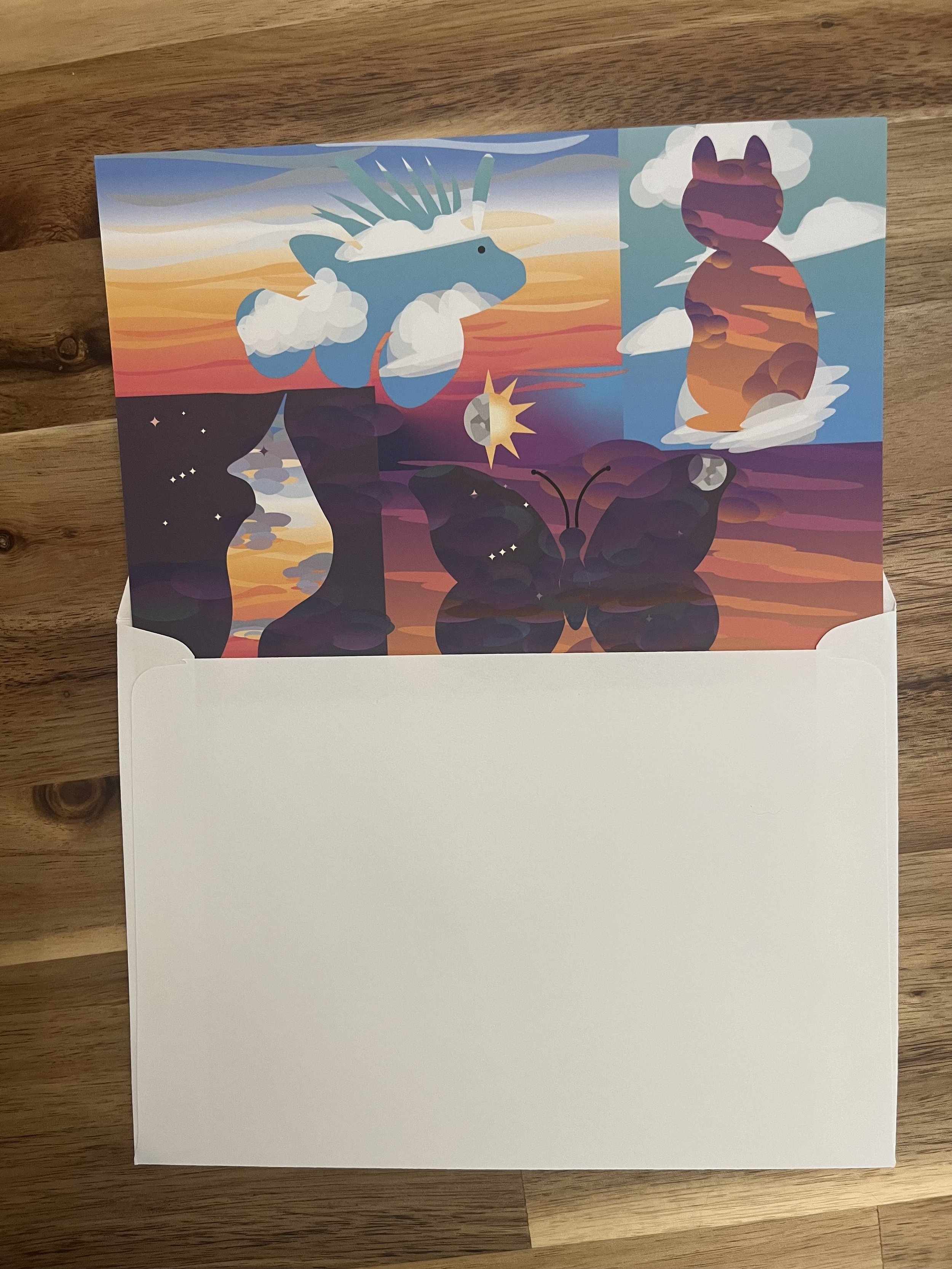 Sky Cycle Postcard: Stationery Edition