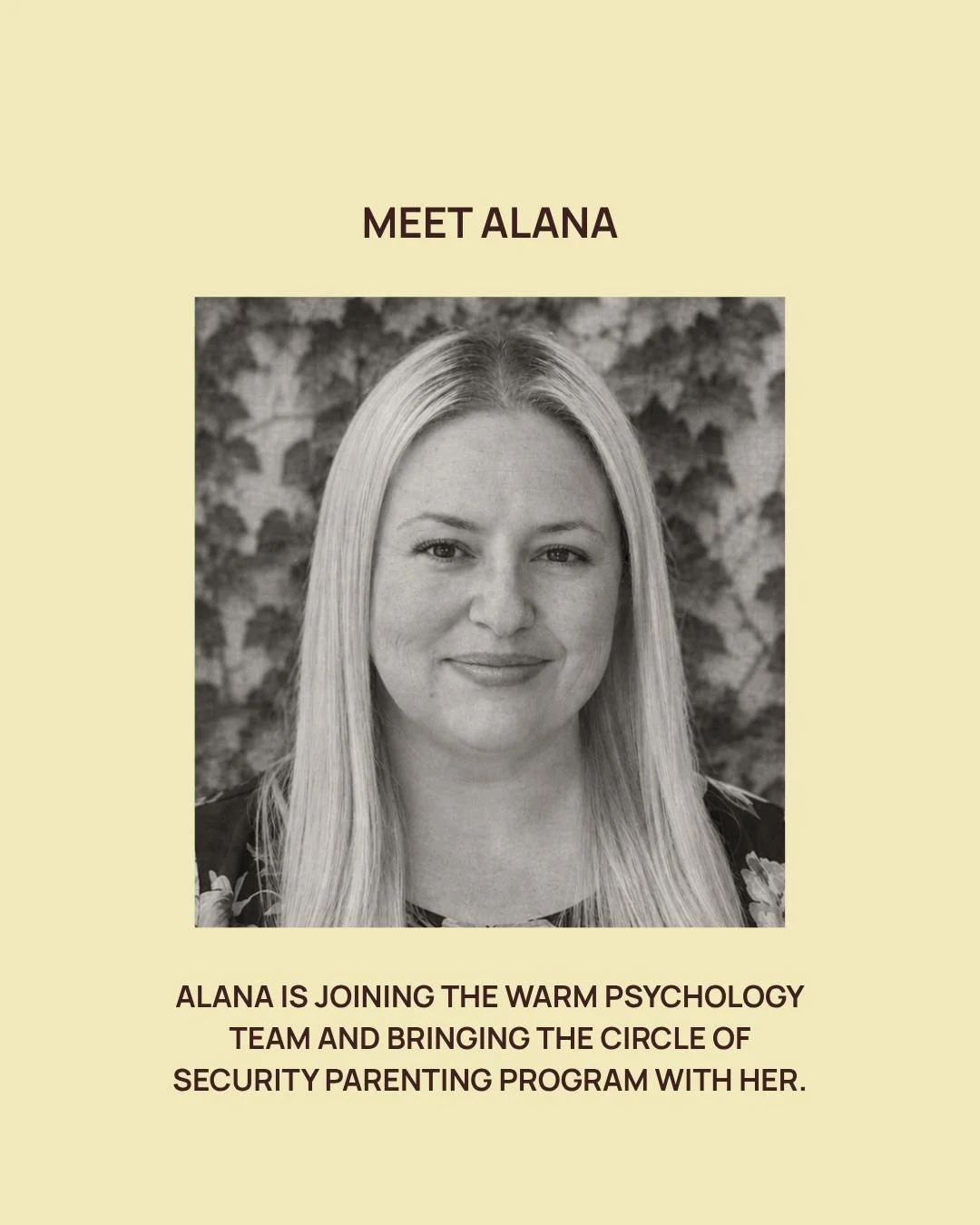 We're so excited to welcome Alana to the WARM Psychology team.

Alana is a Senior Clinical Psychologist with over a decade of experience across public and private perinatal settings, focusing on work that is evidence-based, relational, and trauma-inf
