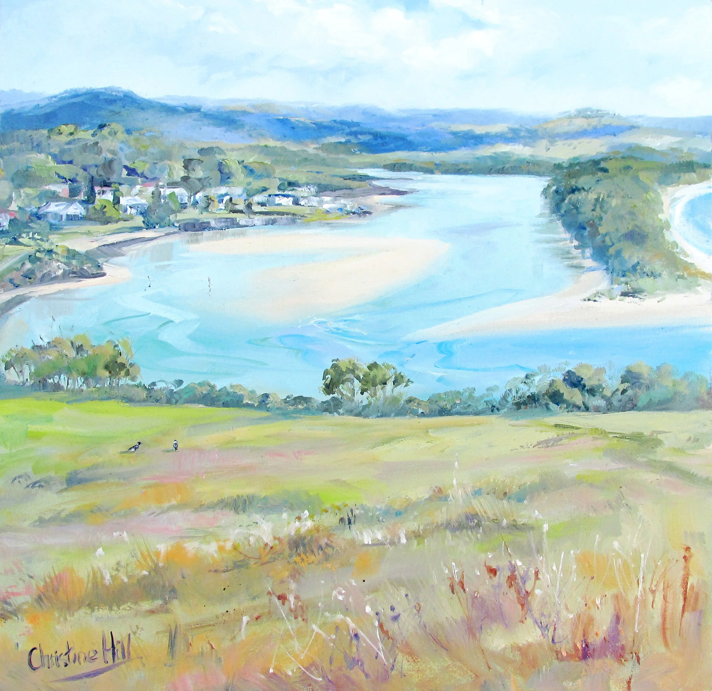 Minnamurra estuary,oil,40x40,$400
