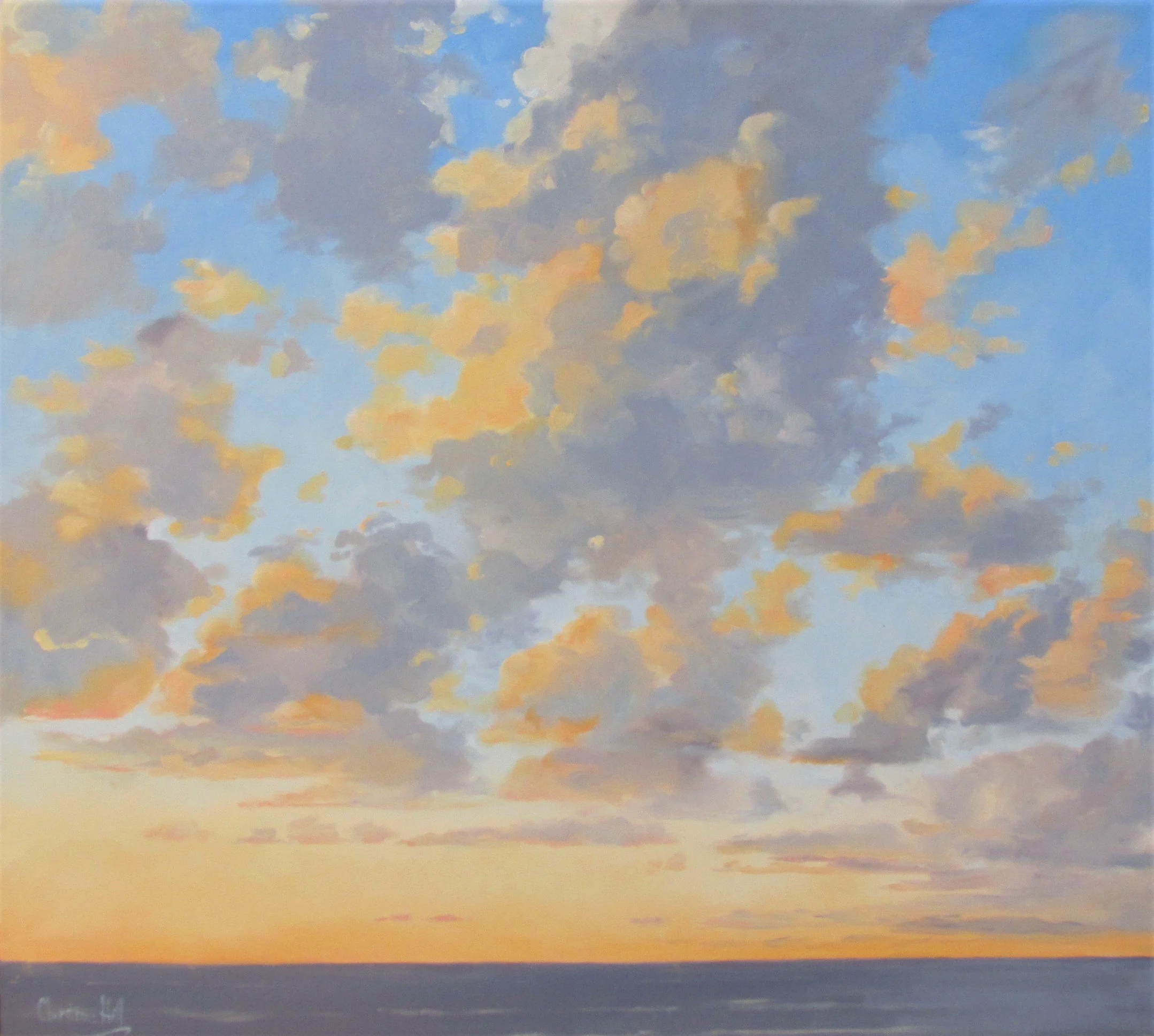 Sky dawn, Oil on Canvas, 60x60cm, $400