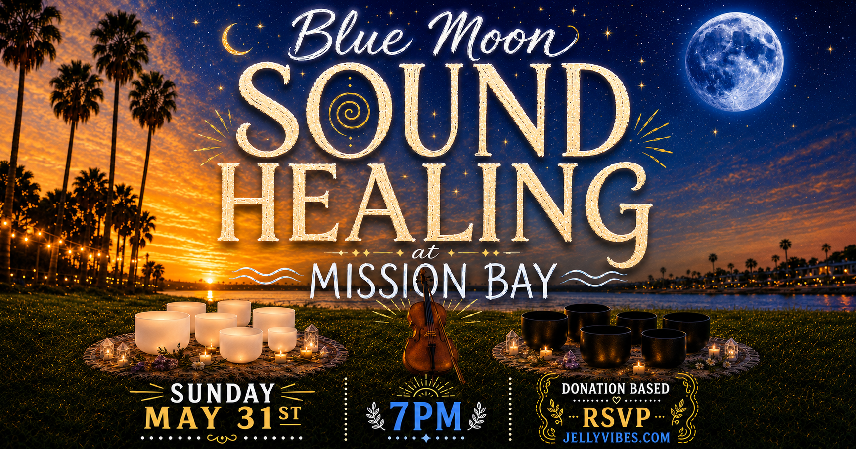 Sound Bath🎵Sunset+Full Moon🌕Donation Based