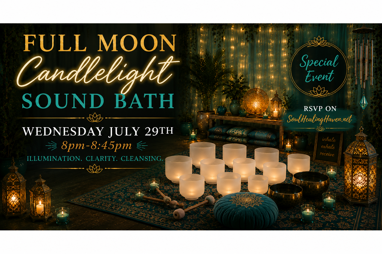 Full Moon🌕Candlelight🕯️Sound Bath🎵