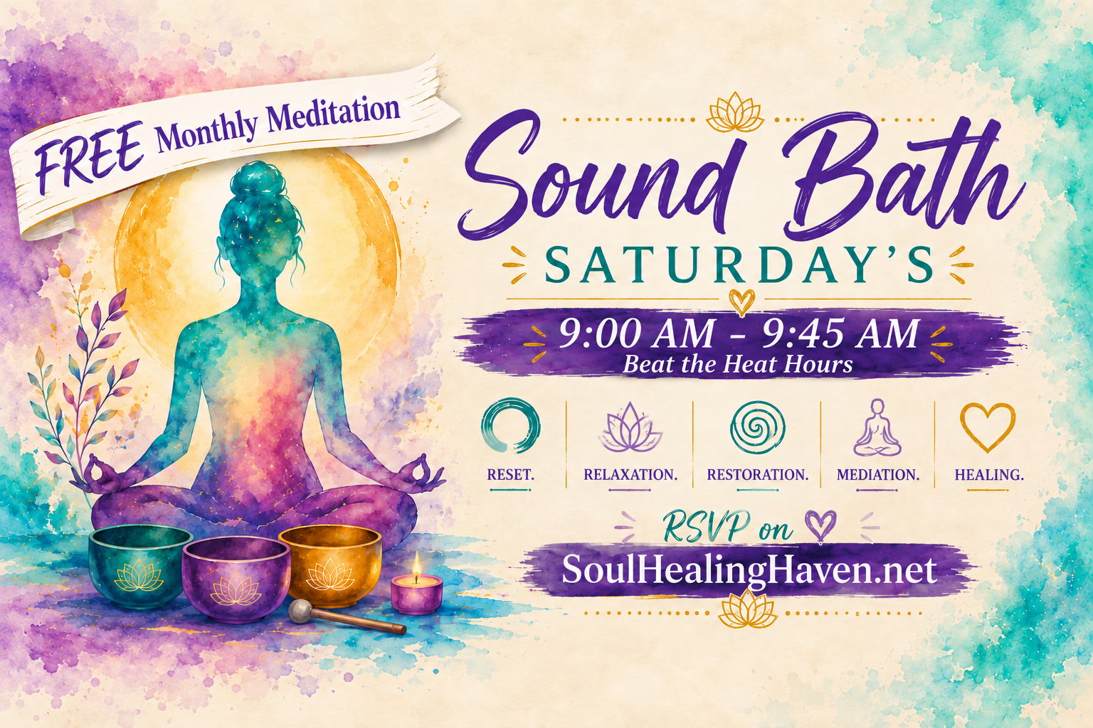 Sound Bath Saturday’s :: Free Monthly Offering