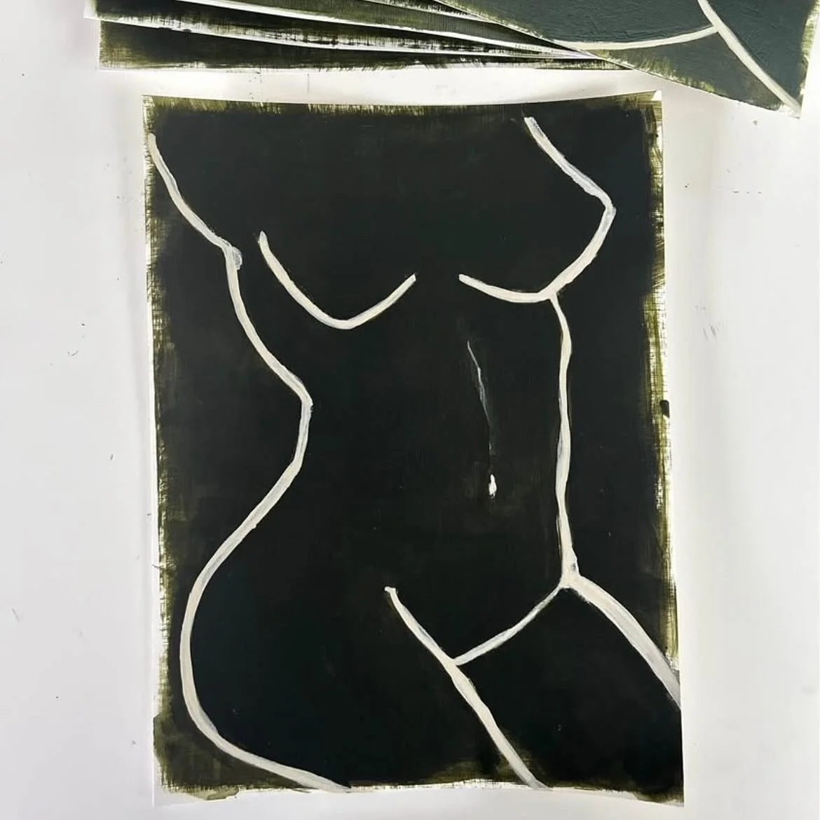 🌿🌿🌿In the shop &mdash;> ashleyannie.com 

 - Unframed original mixed media hand-painted painting. On paper.

- Approx 9 x 12 inch ( 22.9 cm x 30.5 cm ) on gentle organic textured paper / linen finish.

- Each work will be signed on the front an