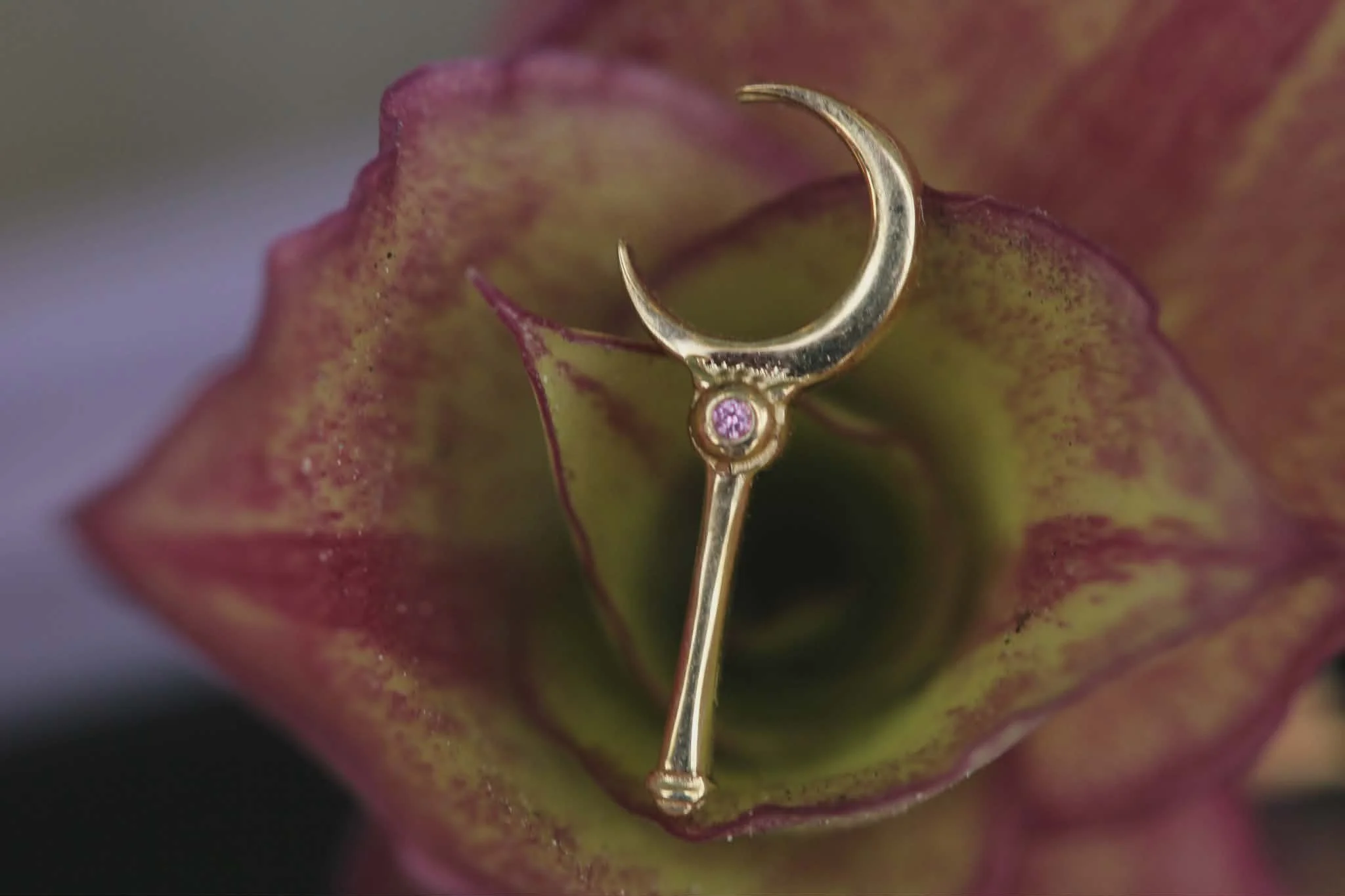 Body Vision Los Angeles ( BVLA ) , Yellow Gold , Hey Sailor! with Pink Sapphire