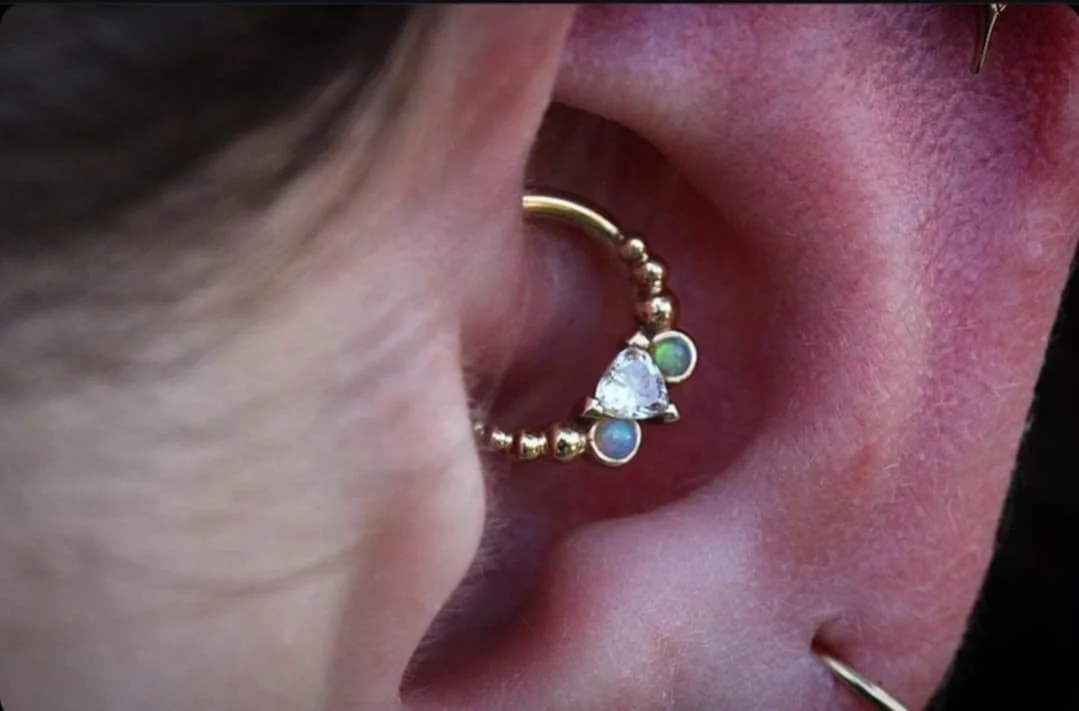 Daith piercing with gold 
BVLA