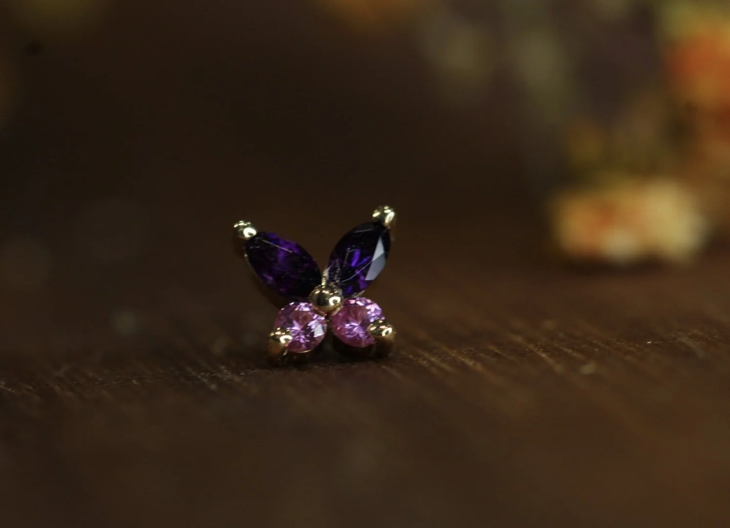 Body Vision Los Angeles ( BVLA )
yellow gold Monarch with Amethyst and Pink Tourmaline