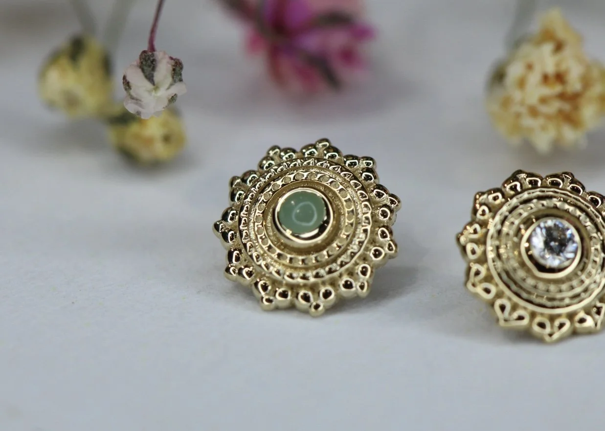 Body Vision Los Angeles ( BVLA )
6mm Afghan with Chrysoprase yellow gold