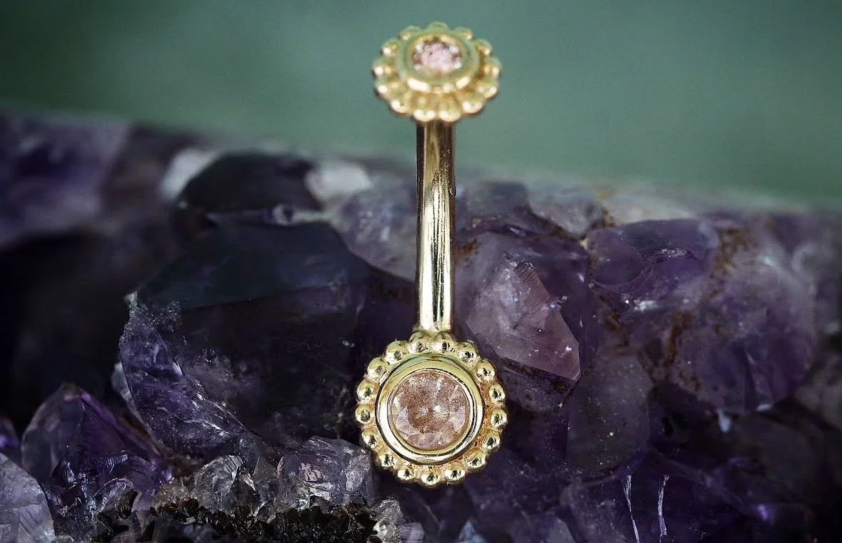 Body Vision Los Angeles ( BVLA )
Choctaw yellow gold with Oregon sunstone