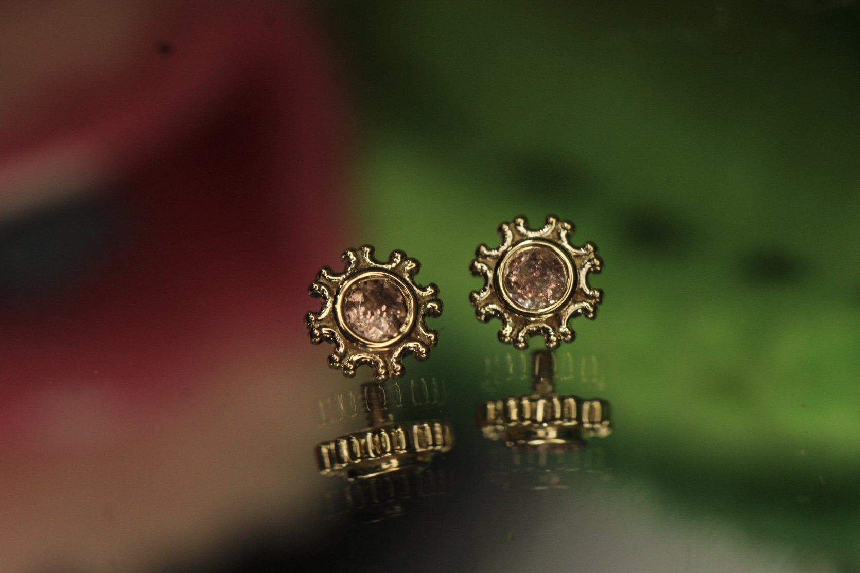 Body Vision Los Angeles ( BVLA ) yellow gold Firenze , Oregon Sunstone