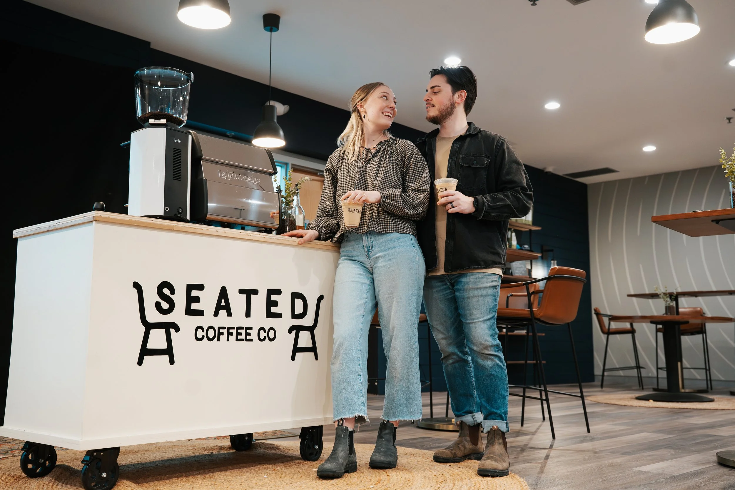 Mobile coffee cart in Westchester County, New York offering coffee catering and professional barista service for events