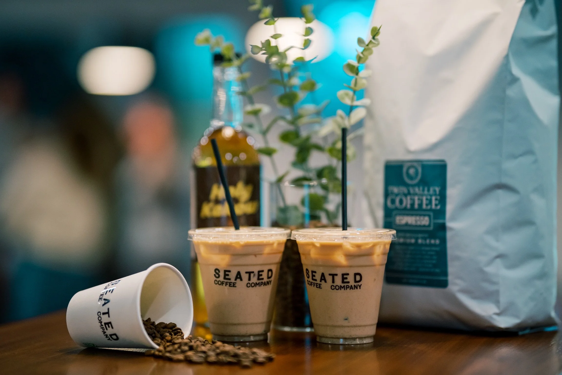 Coffee catering menu featuring espresso drinks and specialty beverages
