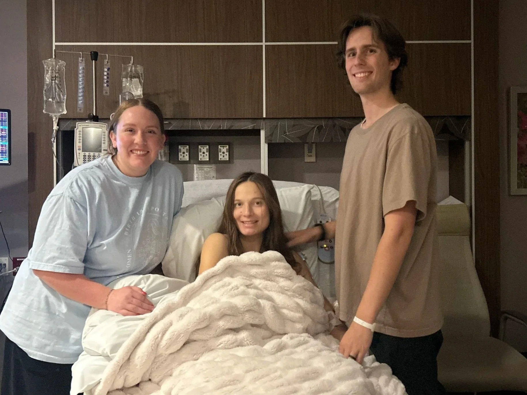 Birth doula support during a hospital birth in St. George, Utah