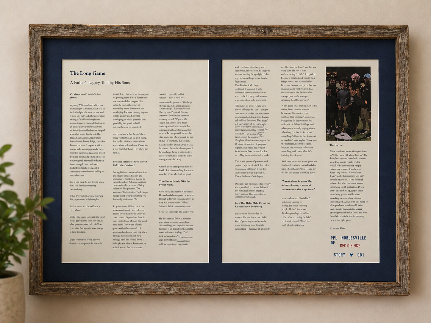 2-Page Framed Story Portrait