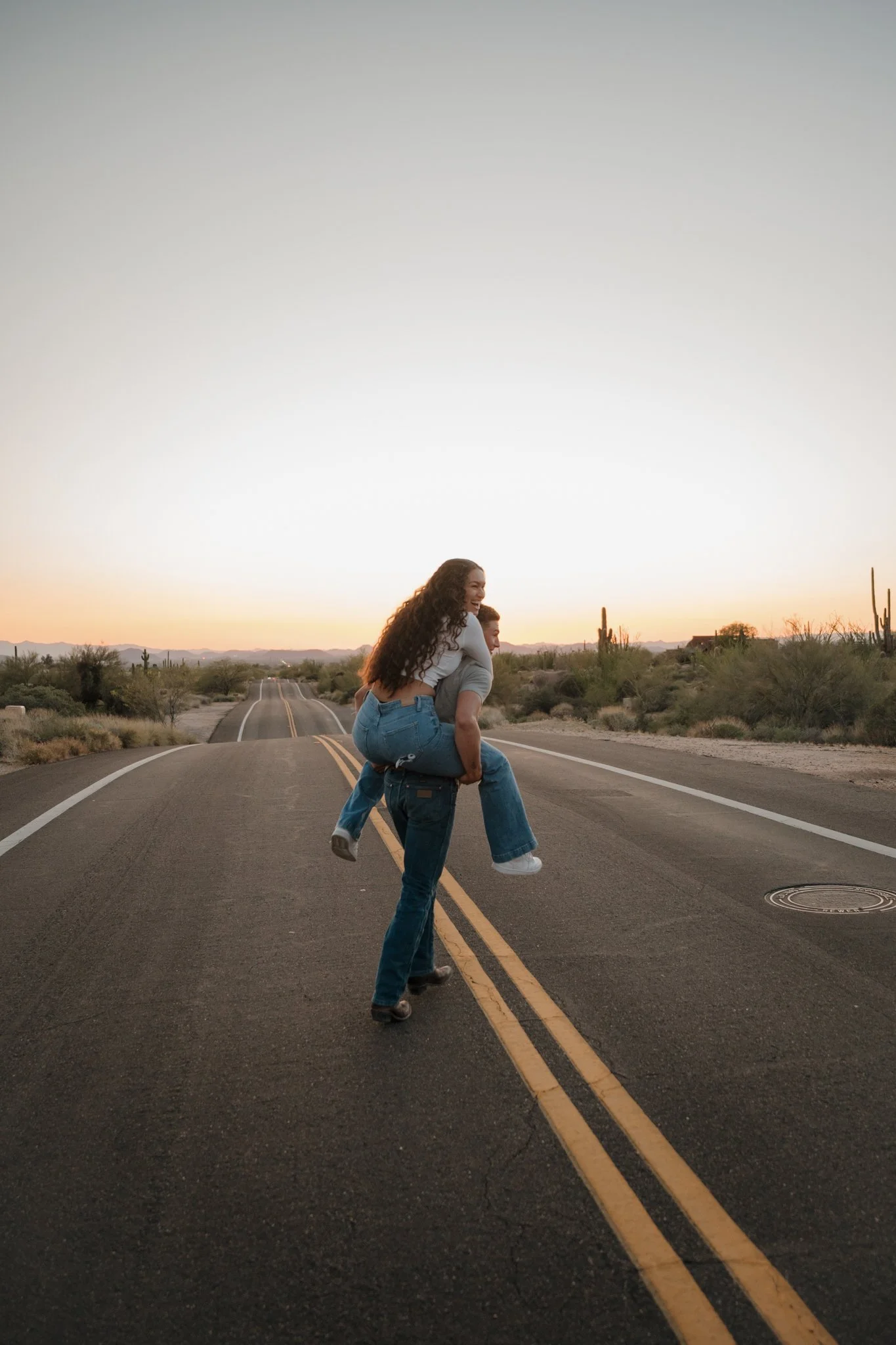 Scottsdale Arizona Photographer Captures Golden Hour Engagement in the Desert