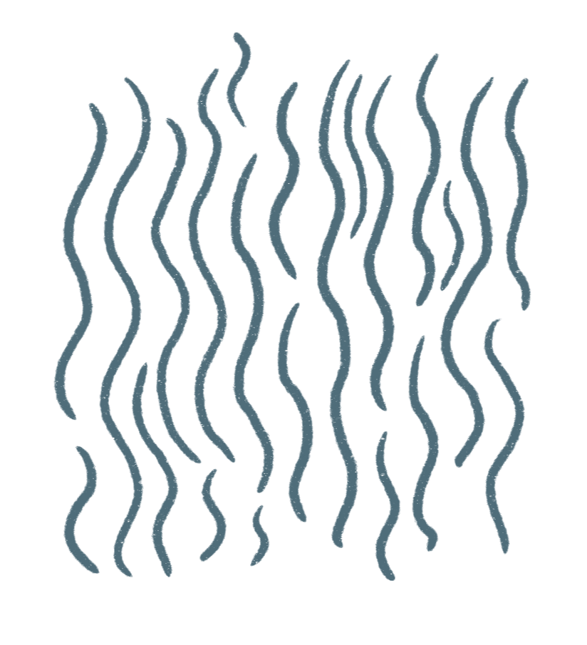 Illustration of blue squiggly lines against a black background.