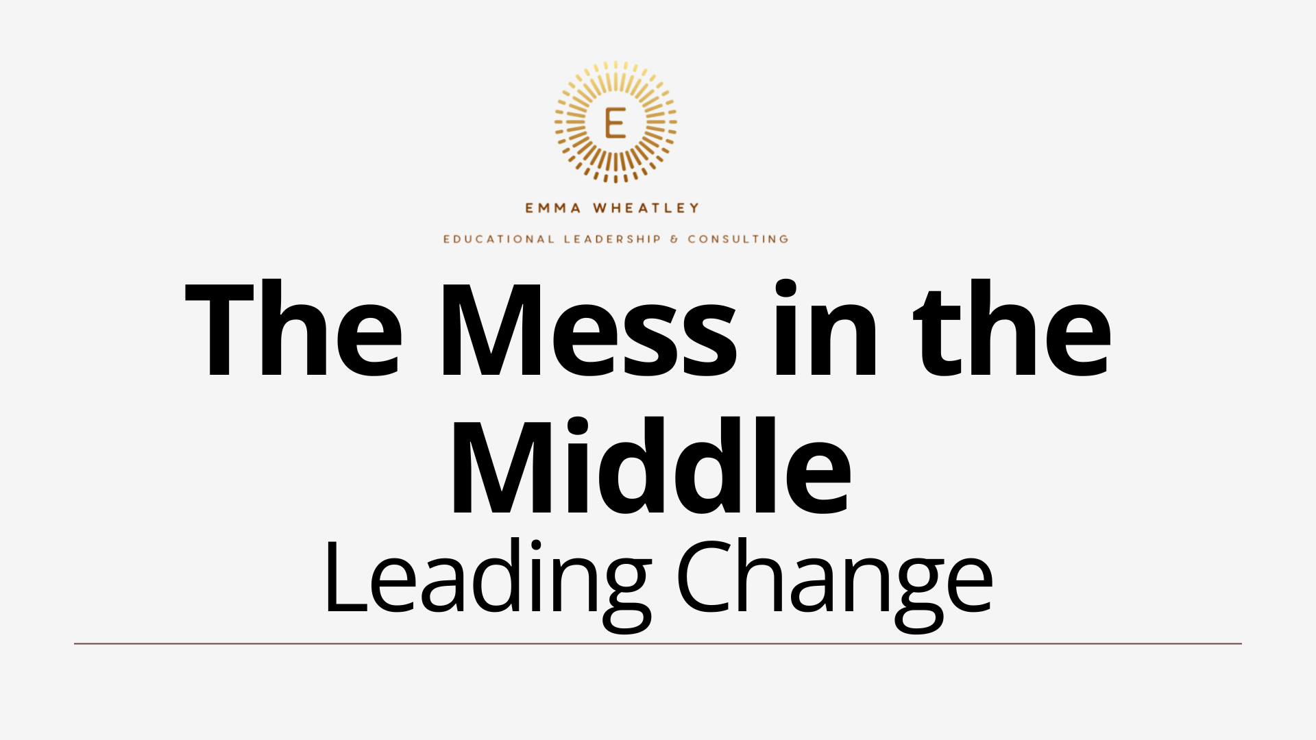 The Mess in the Middle