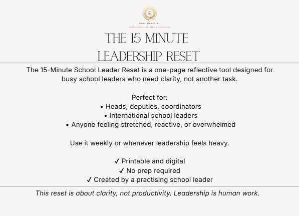 The 15 Minute Leadership Reset