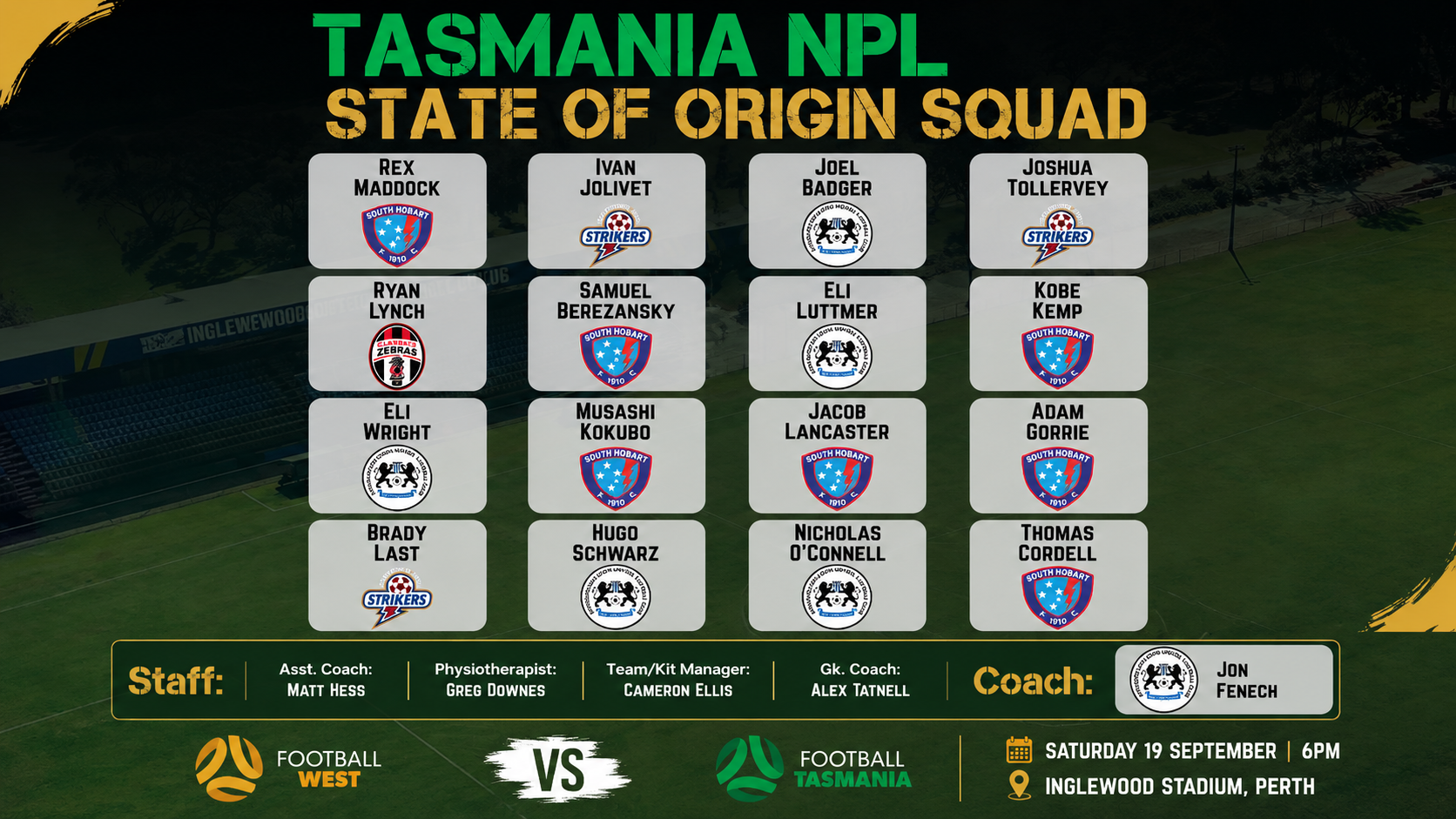 Tasmania's NPL State Squad Is Picked. So What Have We Ended Up With?