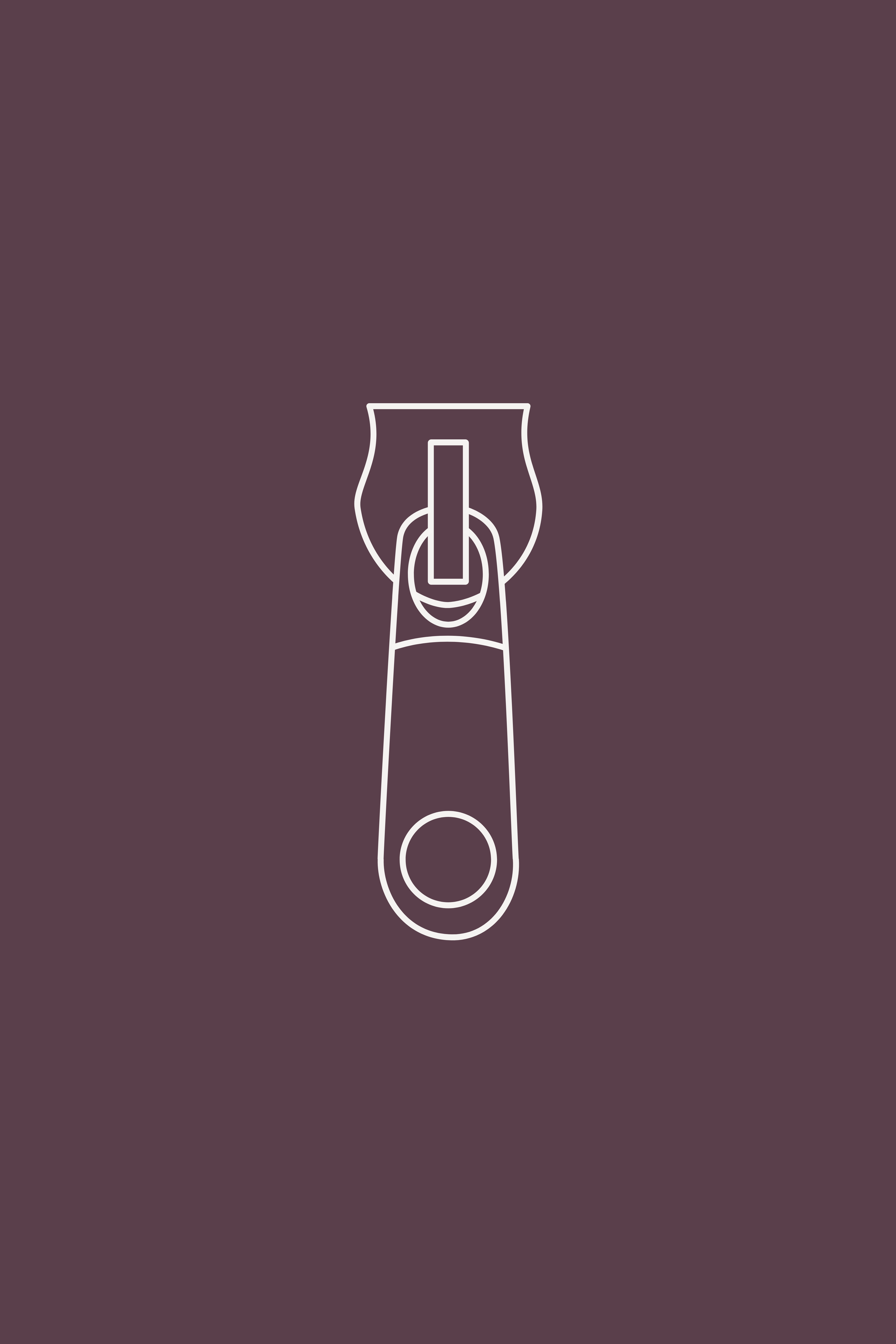 Outline illustration of a razor with a dark purple background.